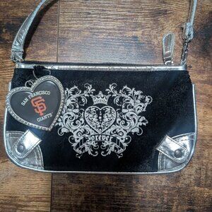 small suede sparkly SF Giants purse